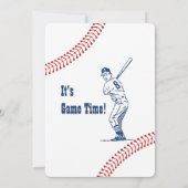 Persoonlijke uitnodiging voor Baseball Baseball (Achterkant)