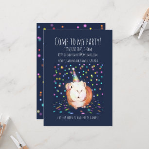 Persoonlijke uitnodiging voor cavia feestje