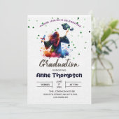 Persoonlijke uitnodiging voor feest, afstuderen (Staand voorkant)