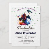 Persoonlijke uitnodiging voor feest, afstuderen (Voorkant / Achterkant)