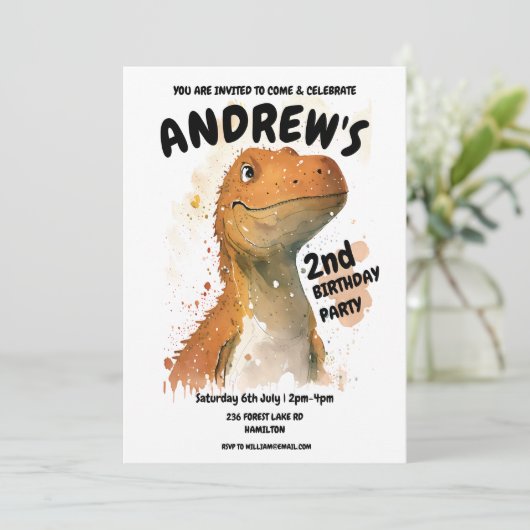 Persoonlijke uitnodiging voor kinderverjaardagsfee (Staand voorkant)