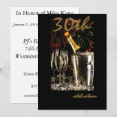 Persoonlijke uitnodigingen van de 30e verjaardag v (Voorkant / Achterkant)