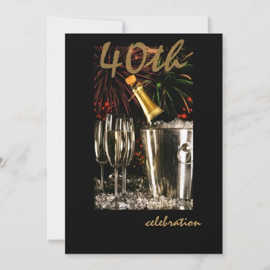 Persoonlijke uitnodigingen van de 40e verjaardag v (Voorkant)