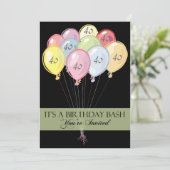 Persoonlijke uitnodigingen van de 40e verjaardag v (Staand voorkant)