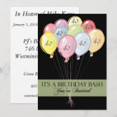 Persoonlijke uitnodigingen van de 40e verjaardag v (Voorkant / Achterkant)