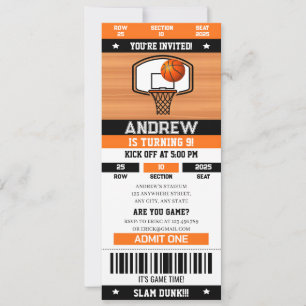 Persoonlijke Ultieme Basketbal Verjaardag Event Pa Kaart