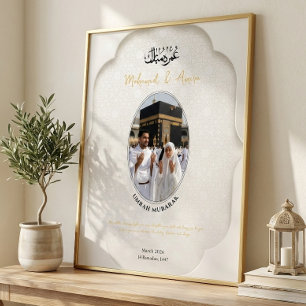 Persoonlijke Umrah Mubarak-foto poster