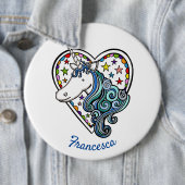 Persoonlijke Unicorn Button Badge (In situ)