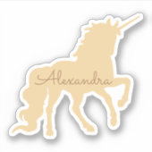 Persoonlijke Unicorn Die Cut Sticker (Voorkant)