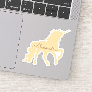 Persoonlijke Unicorn Die Cut Sticker