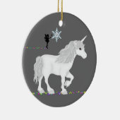 Persoonlijke Unicorn-, Fairy- en kerstboom Keramisch Ornament (Rechts)