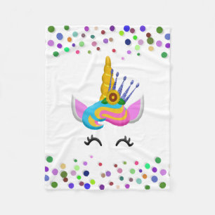 Persoonlijke Unicorn met Pony-knelpen Fleece Deken