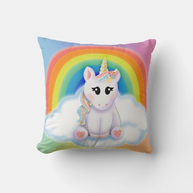 Persoonlijke Unicorn Pillow Kussen (Voorkant)