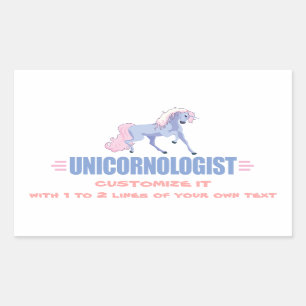 Persoonlijke Unicorn Rechthoekige Sticker