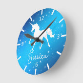 Persoonlijke Unicorn Ronde Klok (Hoek)