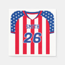 Persoonlijke USA Voetbal T-shirt servetten | Op ma