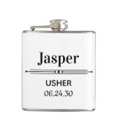 Persoonlijke Usher-cadeau Heupfles (Voorkant)