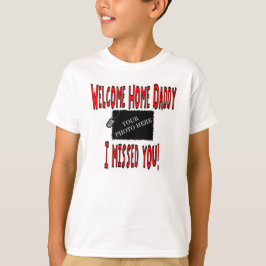 Persoonlijke USMC Welkom thuis papa T-shirt