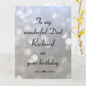 Persoonlijke vader Birthday Kaart (Gele Bloem)