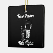 Persoonlijke vader- en dochternaamdag keramisch ornament (Links)