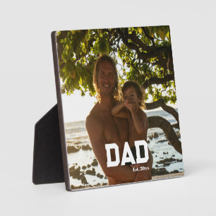 Persoonlijke Vader Foto Plaque met Jaar Vaderdag Fotoplaat