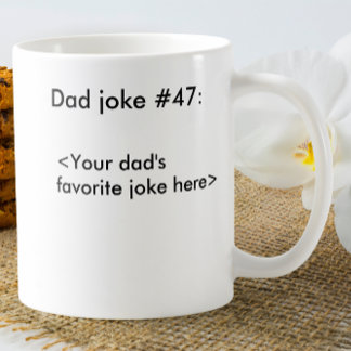 Persoonlijke vader Joke Funny Black & White Joke Koffiemok