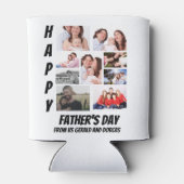 Persoonlijke Vaderdag 9 Foto-collage Blikjeskoeler (Achterkant)