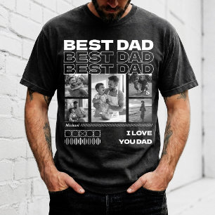 Persoonlijke Vaderdag Best Dad Ever foto's T-shirt