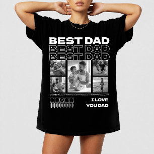 Persoonlijke Vaderdag Best Dad Ever-foto's T-shirt