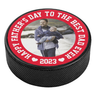 Persoonlijke Vaderdag foto Hockey Puck