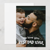 Persoonlijke Vaderdagkaart met foto Feestdagenkaart (Voorkant / Achterkant)