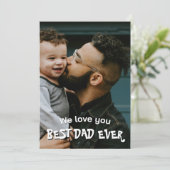 Persoonlijke Vaderdagkaart met foto Feestdagenkaart (Staand voorkant)