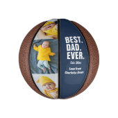 Persoonlijke vaders Dag Foto Gift Best Dad ever Basketbal (Verticaal)