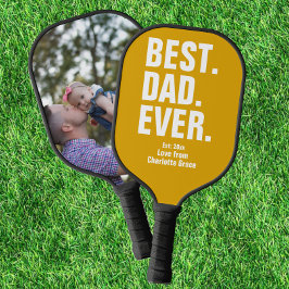 Persoonlijke vaders Dag Foto Gift Best Dad ever Pickleball Paddle