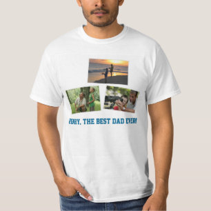 Persoonlijke vadersdag T-shirts VOEG UW FOTO TOE