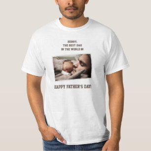 Persoonlijke vadersdag T-shirts VOEG UW FOTO TOE