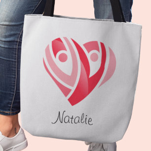 Persoonlijke Valentijn Harde Canvas tas