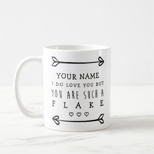 Persoonlijke Valentijns Funny Mug - Flake Koffiemok (Links)