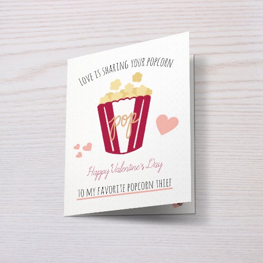 Persoonlijke Valentijns Popcorn Liefde Kaart