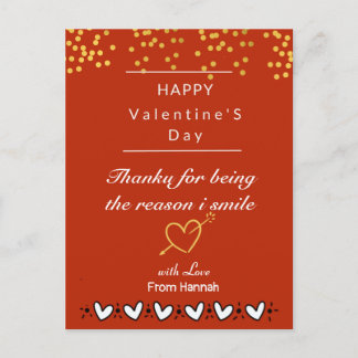 persoonlijke Valentijnsdag dankkaart Feestdagenkaart