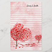 Persoonlijke Valentijnse liefdesharten Stationery Briefpapier (Voorkant)