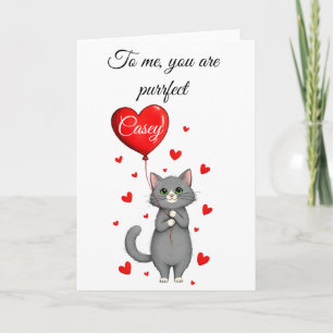 Persoonlijke Valentijnskaart - Knuffelkat Kaart