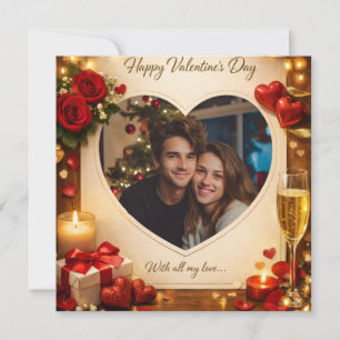 Persoonlijke Valentijnskaart met jouw foto Feestdagenkaart