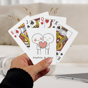Persoonlijke Valentijnskaart voor koppel-matching Pokerkaarten