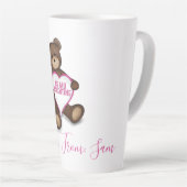 Persoonlijke Valnetine's Day  Teddy Bear Latte Mok (Rechterhoek)