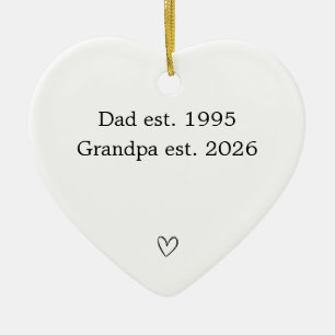 Persoonlijke 'Van vader tot opa hart' Keramisch Ornament