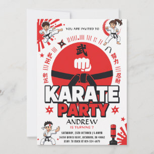 Persoonlijke vechtsporten Karate Jongens verjaarda Kaart