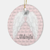 Persoonlijke Veer Angel Wings Keramisch Ornament (Links)