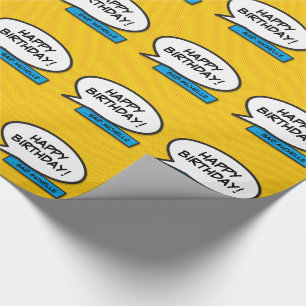 Persoonlijke VERJAARDAG Comicbook Pop Art Cadeaupapier