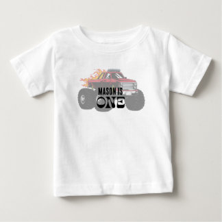 Persoonlijke verjaardag kids Monster Truck T-shirt